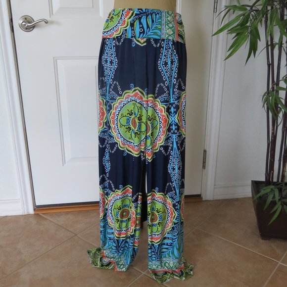 J Pants - NWOT-Colorful & Flowing  Bohemian Style Pants